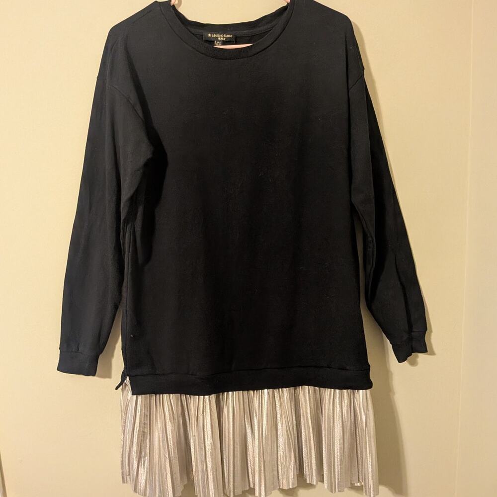 Massimo Fabbro Italy Fab Chic Dress Lined With Pleated Skirt